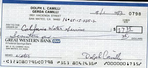 Dolph Camilli Signed Jsa Cert Sticker Personal Check Authentic Autograph
