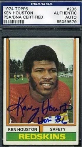 Kenny Houston Psa/dna Signed 1974 Topps Autograph Authentic