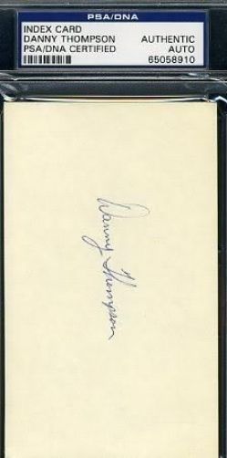 Danny Thompson Psa/dna Signed 3x5 Index Card Autograph Authentic