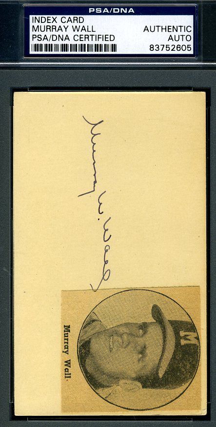 Murray Wall D.71 Psa/dna Authentic Signed 3x5 Index Card Autograph