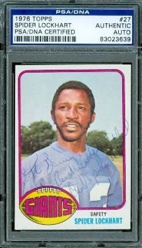 Spider Lockhart Autograph 1976 Topps Signed Psa/dna Authentic
