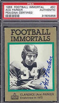 Ace Parker Signed 1985 Immortals Psa/dna Slabbed Authentic