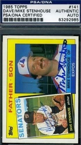 Dave And Mike Stenhouse Signed 1985 Topps Psa/dna Certed Autograph Authentic