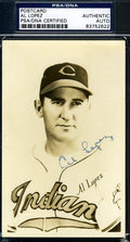 Al Lopez Psa/dna Authenticated Signed 1950`s Team Issued Gpc Postcard Autograph