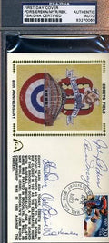 Podres Meyer Labine Roebuck Erskine Signed Psa/dna Fdc Autograph