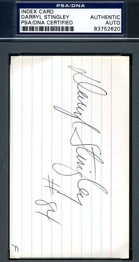 Darryl Stingley Vintage Psa/dna Authenticated Signed 3x5 Index Card Autograph