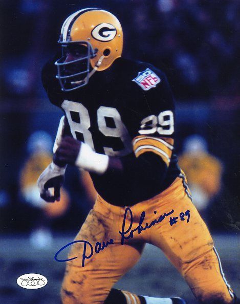 Dave Robinson Packers Signed Jsa Sticker 8x10 Photo Authentic Autograph
