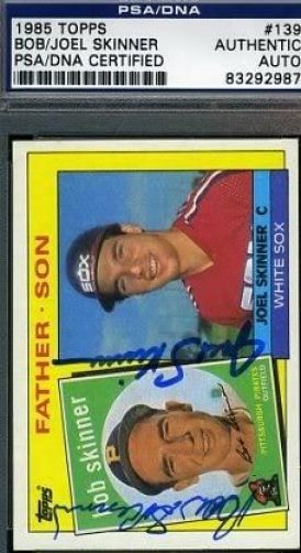 Bob And Joel Skinner Signed 1985 Topps Psa/dna Certed Autograph Authentic
