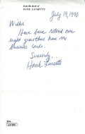 Hank Luisetti Jsa Authenticated Signed 1990 Letter Autograph