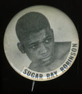 Sugar Ray Robinson Pin Back 1 1/2 From Actual Sept 12 1951 Fight Vs Randy Turpin