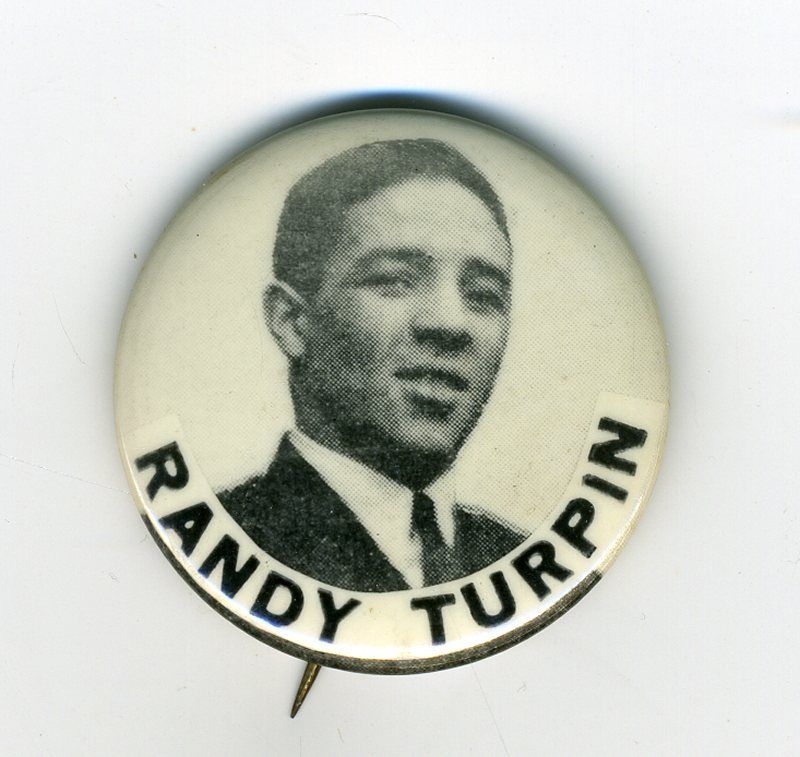 Randy Turpin Pin Back From Actual Sept 12 1951 Fight Vs Sugar Ray Robinson