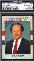 Jim Mckay Signed Psa/dna Certified 1991 Olympics Authentic Autograph