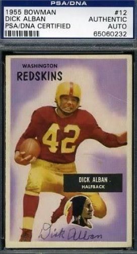 Dick Alban Psa/dna Signed 1955 Bowman Autograph Authentic
