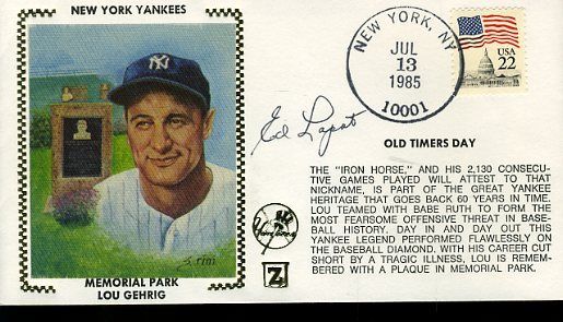 Ed Lopat Yankees Signed Jsa Cert Sticker Fdc Authentic Autograph