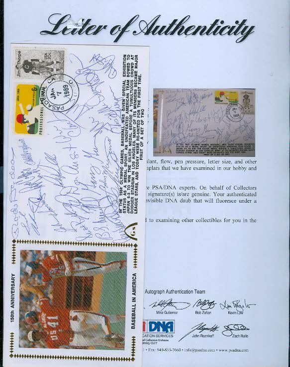 1984 Usa Olympics Fdc Autograph Mcgwire Psa/dna Signed