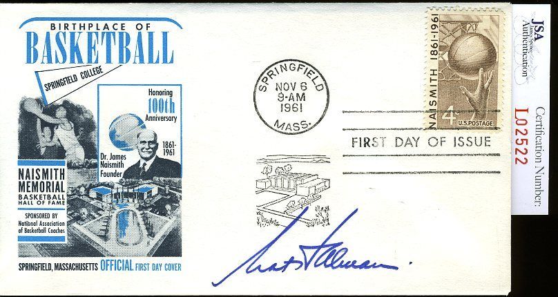 Nat Holman Jsa Authenticated Signed 1961 Fdc Autograph