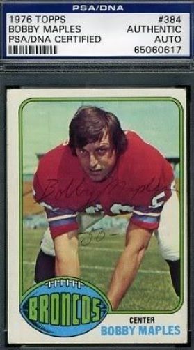 Bobby Maples Psa/dna Signed 1976 Topps Autograph Authentic