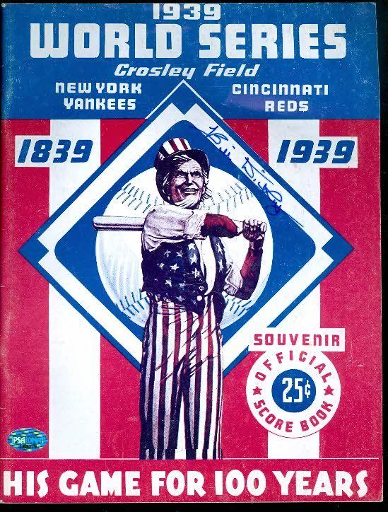 Bill Dickey 1939 Ws Program Reprint Psa/dna Autograph
