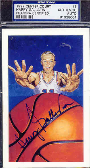 Harry Gallatin Signed 1992 Center Court Psa/dna Auto