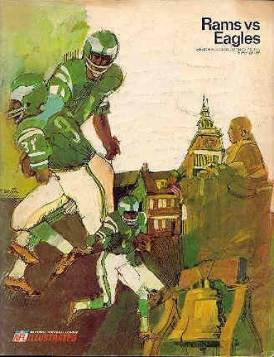 1967 Philadelphia Eagles @ La Rams 11-12 Nfl Program Authentic