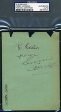 Primo Carnera Psa/dna Signed Album Page Autograph Authentic