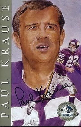 Paul Krause Signed Jsa 1998 Hof Signature Series /2500 Authentic