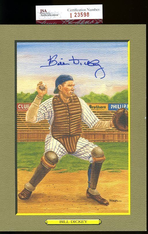 Bill Dickey Jsa Authenticated Autograph Perez Steele Master Work Signed