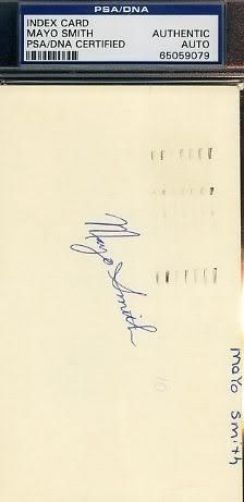 Mayo Smith 1969 Psa/dna Signed Gpc Gov`t Pc Autograph Authentic