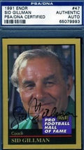Sid Gillman Signed Psa/dna 1991 Enor Hof Greats Autograph Authentic