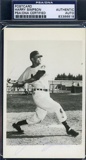 Harry Simpson Signed Psa/dna 1951 Gpc Photo Postcard Certified Autograph