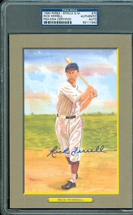 Rick Ferrell Signed Psa/dna Perez Steele Gm Autograph
