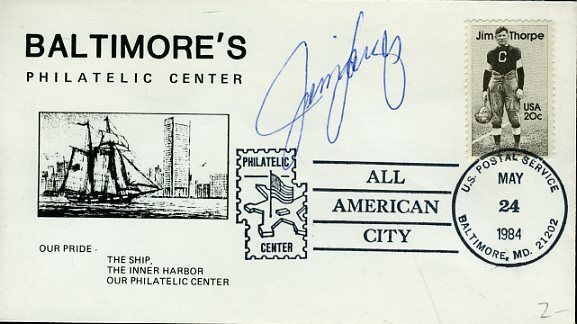 Jim Langer Signed Jsa Cert Sticker Fdc Authentic Autograph