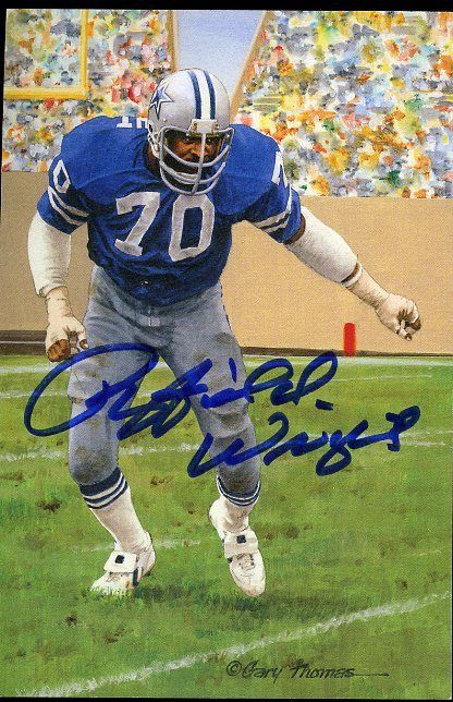 Rayfield Wright Signed Jsa Glac Goal Line Card Certed Autograph