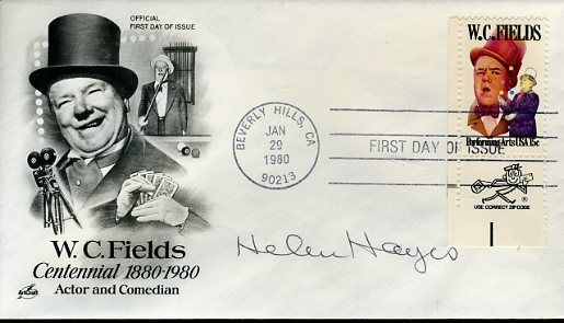 Helen Hayes Signed Jsa Cert Sticker Fdc Authentic Autograph