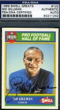 Sid Gillman Signed Psa/dna 1990 Swell Greats Hof Autograph Authentic