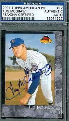 Tug Mcgraw Signed 2001 Topps Archives Autograph Psa/dna Authentic