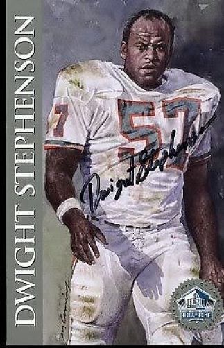 Dwight Stephenson Signed Jsa 1998 Hof Signature Series Authentic