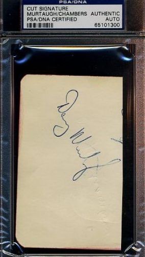 Danny Murtaugh Signed Psa/dna 3x5 Index Cut Autograph Authentic