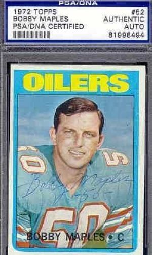 Bobby Maples Autograph 1972 Topps Psa/dna Signed Authentic