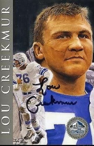 Lou Creekmur Signed Jsa 1998 Hof Signature Series /2500 Authentic