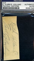 Dutch Holland Ed Clark D.38 Rare Signed Psa/dna Cut Autograph Authentic