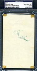 Don Hoak Psa/dna Certfied Signed 3x5 Index Card Authentic Autograph