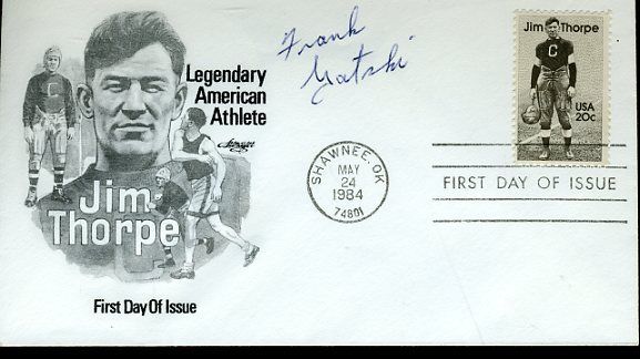 Frank Gatski Signed Jsa Cert Sticker Fdc Authentic Autograph