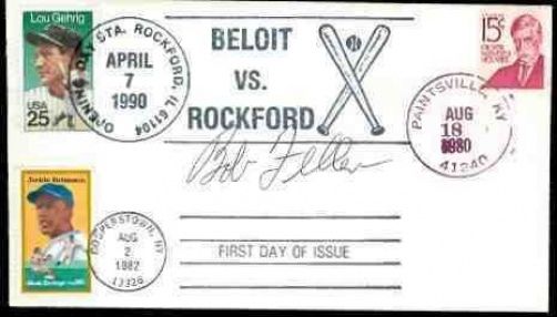 Bob Feller Autograph Fdc 1980 Jsa Signed Authentic