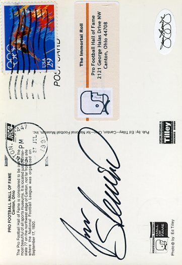 Jan Stenerud Hof Signed Jsa Cert Sticker Postcard Authentic Autograph