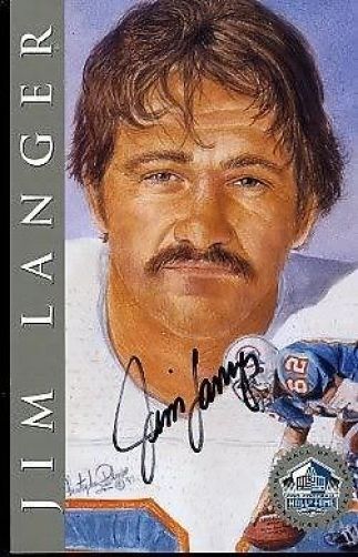 Jim Langer Signed Jsa 1998 Hof Signature Series /2500 Authentic