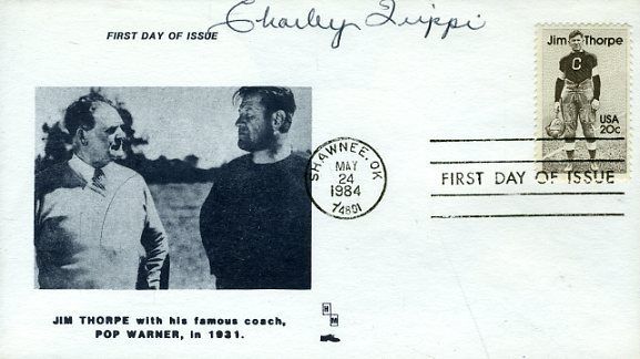 Charley Trippi Signed Jsa Cert Sticker Fdc Authentic Autograph