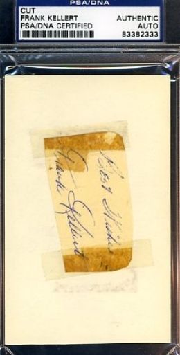 Frank Kellert 1955 Dodgers Signed Psa/dna Certified 3x5 Index Cut Autograph