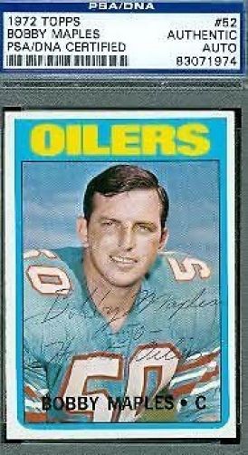 Bobby Maples Signed 1972 Topps Autograph Psa/dna Authentic