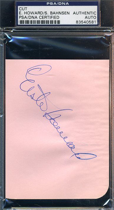 Elston Howard Psa/dna Certfied Signed 3x5 Index Cut Authentic Autograph